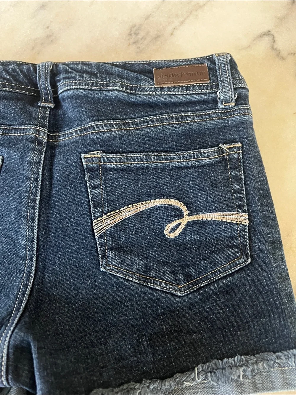 Justice for Girls Dark Blue Denim Shorts